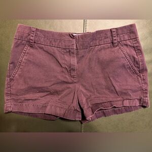 J. Crew Women's Burgundy Shorts, Size 2, Chino